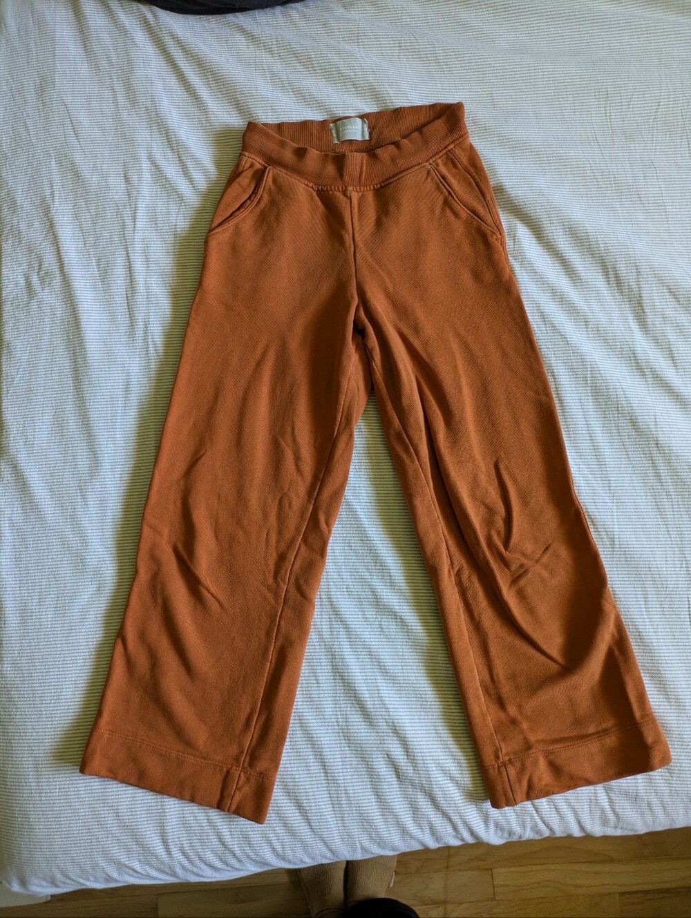 Everlane Wide Leg sweatpants in Burnt Orange xxs